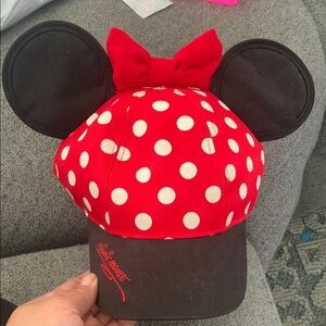 Red Polka Dot Minnie Mouse Cap